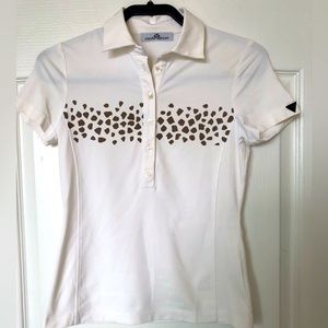 5/100 White Button Down With Copper Pattern